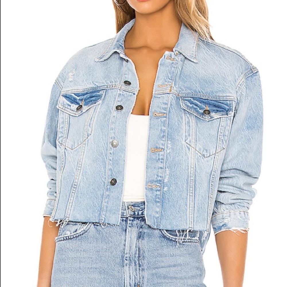 Free People Amelia Denim Trucker Jacket
